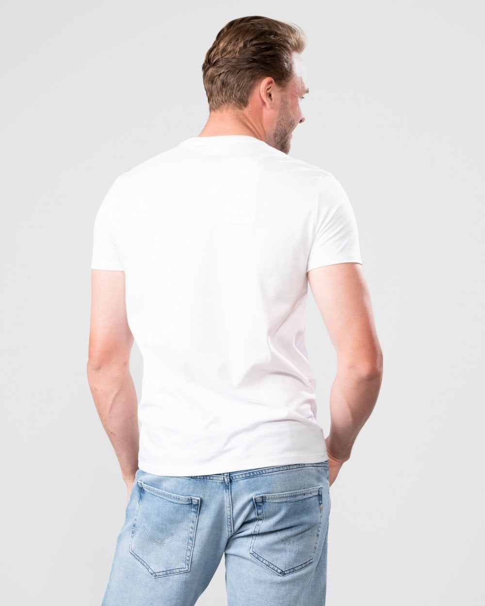Lacoste Mens Crew Neck Pima Cotton Jersey T-Shirt - White 001