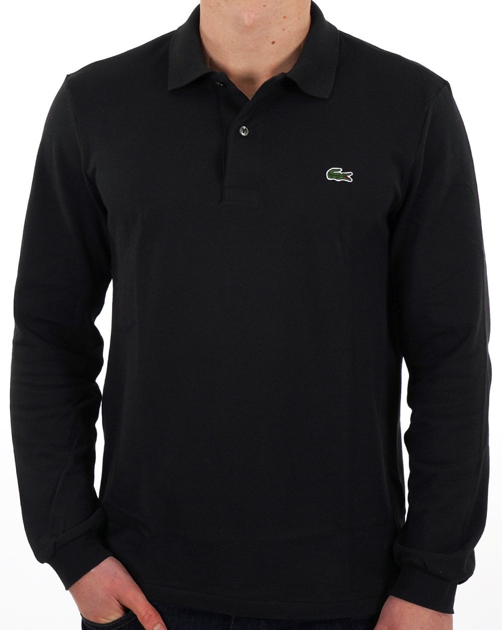 Lacoste Long Sleeve Polo Shirt Black