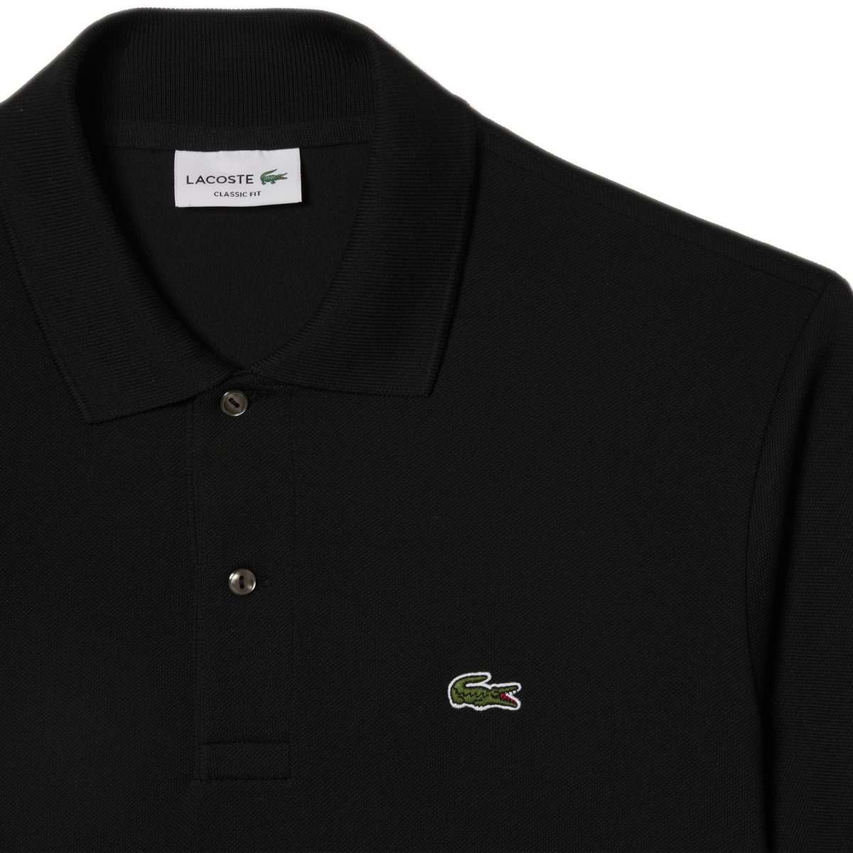 Men's Lacoste Classic Fit L.12.12 Pique Polo - Black
