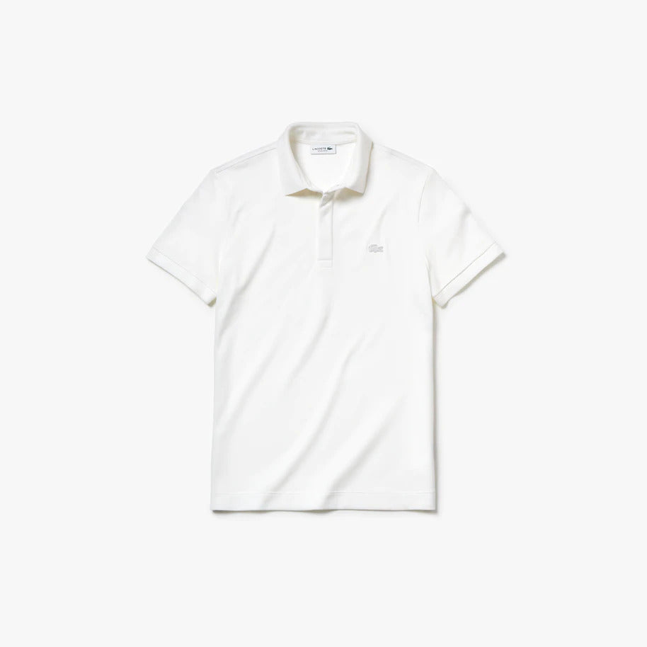 Lacoste Regular Fit Stretch Cotton Paris Polo  - White
