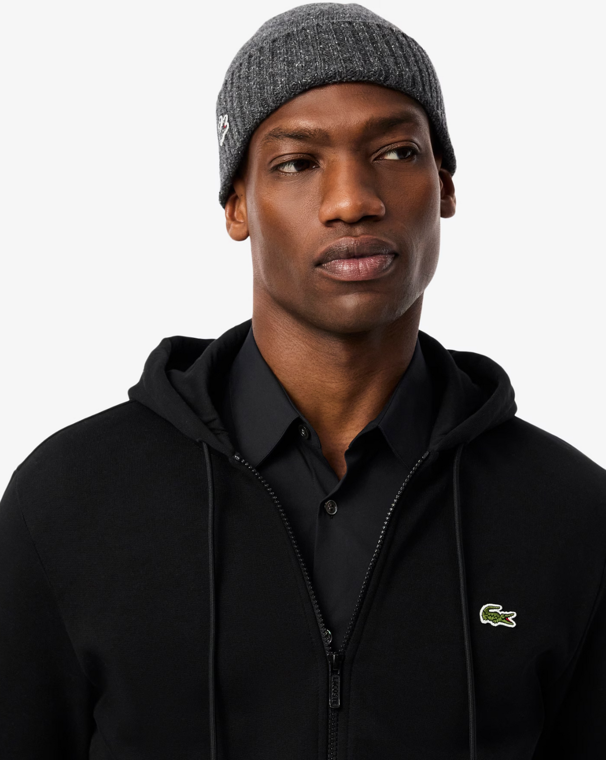 Lacoste Cotton Fleece Zip-up - Black