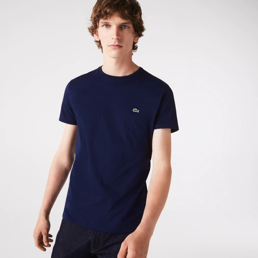 Lacoste Crew Neck Pima Cotton T-Shirt - Navy